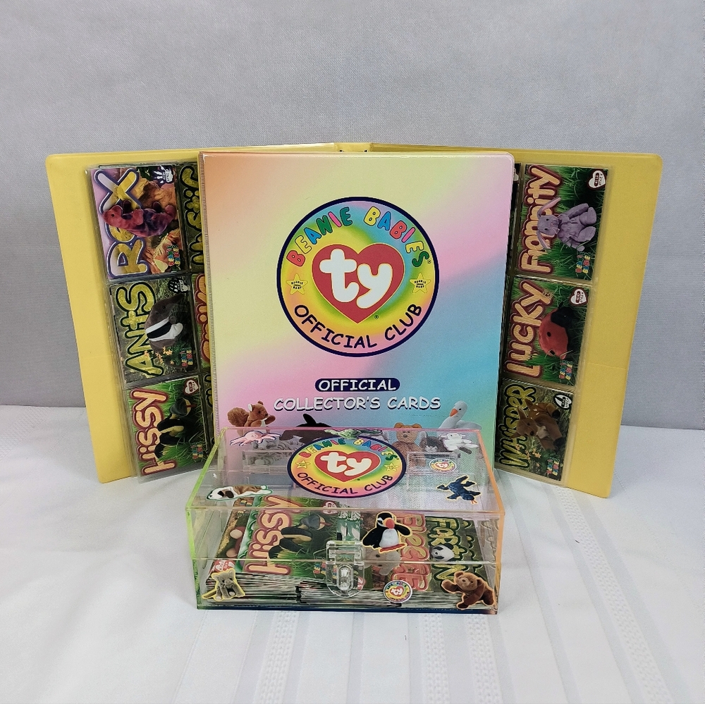 1998 Ty Beanie Babies Official Club Collector's Cards With Binders 250 Cards
